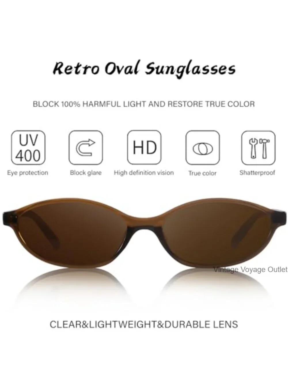 Retro Oval Cat Eye Sunglasses Women UV Protection Y2K Narrow Shades 4 Pack